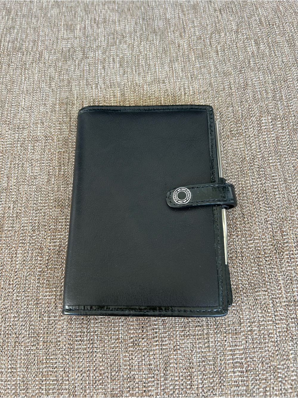 Coach Black Leather Organizer/planner/address book